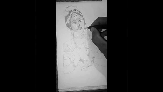 how to draw a Bharatanatyam dancer 😍🔥/Indian classic culture #bharatanatyam #art #drawing смотреть онлайн