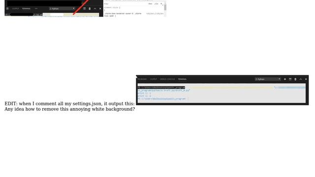 vscode: how to remove the white highlight on the terminal? смотреть онлайн