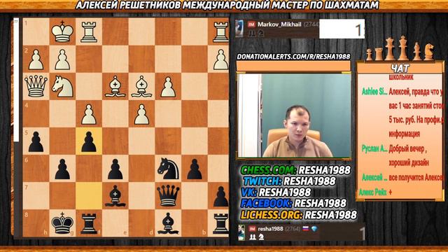 Мои быстрые победы №7. Шахматы. Алексей Решетников. Обучение шахматам. Как быстро победить. ТОП смотреть онлайн