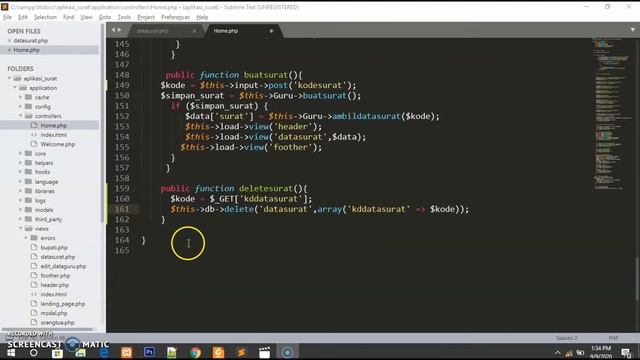 Membuat aplikasi surat dinas dengan codeigniter dan bootstrap v.3 (seri #06 fungsi tombol print) смотреть онлайн