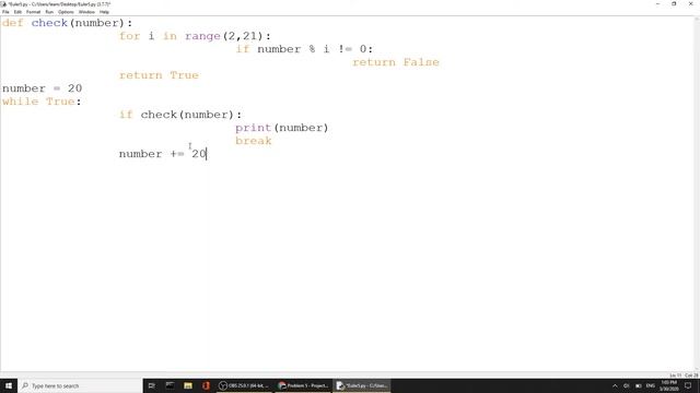 Project Euler problem 5: Solution with Python смотреть онлайн
