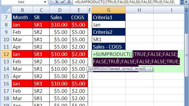 Excel Magic Trick 339: Sum Differences with 2 Criteria SUMPRODUCT смотреть онлайн