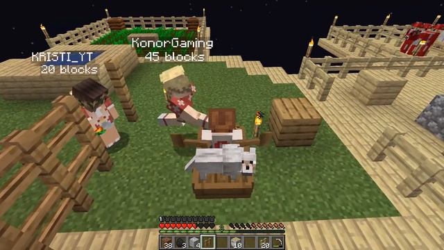 МАЙНКРАФТ ВЫЖИВАНИЕ ДРУЗЕЙ НА ОДНОМ БЛОКЕ В ВОЗДУХЕ #4