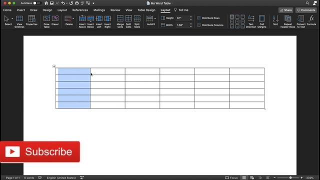 Insert Table, Row Above & Below |Insert Column On Left & Right |Split & Merge Cells |Split Tables
