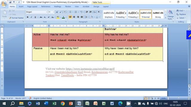 Lesson -04 Basic 12th Week Active and Passive Voice Present Perfect Tense -Part -02 смотреть онлайн