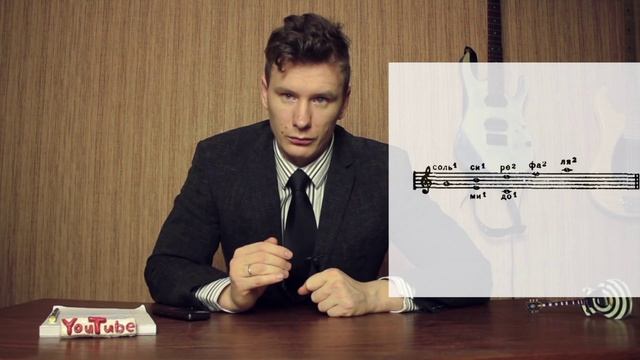 Ключ. Скрипичный и басовый ключ. Знак переноса на октаву. смотреть онлайн