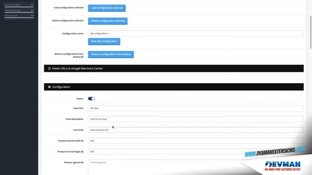 03 Managing feeds configurations - Google Marketing Tools Opencart 1.5.X - 2.X - 3.X смотреть онлайн