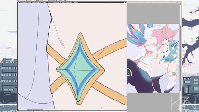 【Speedpaint】Xayah & Rakan ・League of Legends смотреть онлайн