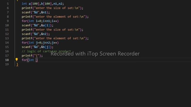 Cartesian product code in C смотреть онлайн