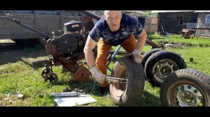 Дифференциал для мотоблока своими руками Мотоблок Колеса Дифференциал Колеса от ВАЗа на мотоблок