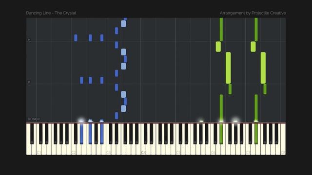 Dancing Line - The Crystal // Custom Arrangement (Synthesia Tutorial + MIDI + PDF) смотреть онлайн