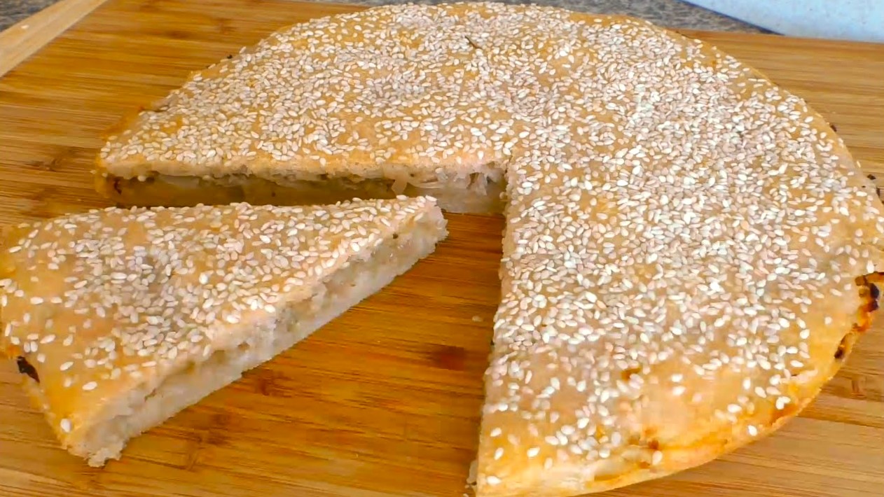 Постный быстрый пирог с капустой. Без дрожжей и очень вкусный! смотреть онлайн