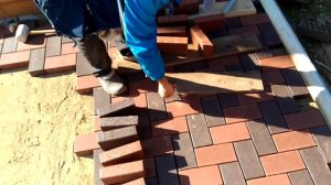 Укладка брусчатки.