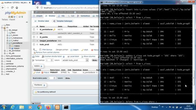 Create, Insert, Update, Delete tabel dengan mysql. смотреть онлайн