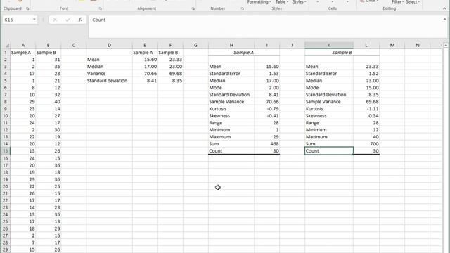Hypothesis testing in MS Excel 2016 смотреть онлайн