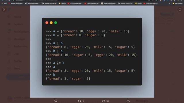 Python 3.9: merge dictionaries смотреть онлайн