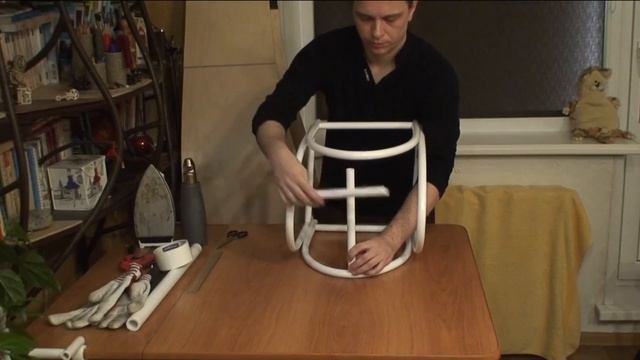 Табурет из пластиковых труб / Plastic stool смотреть онлайн