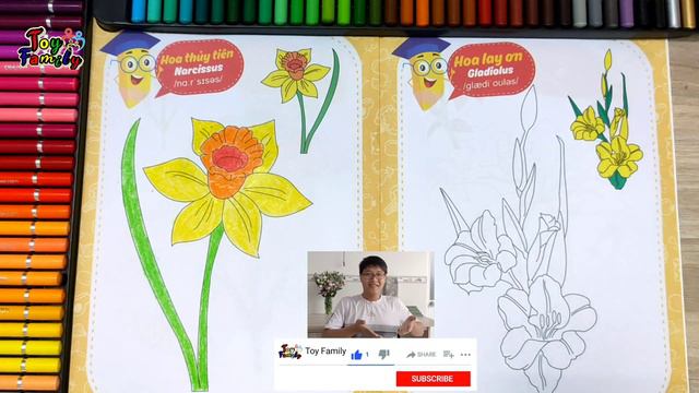 Tô Màu Hoa Thủy Tiên Và Hoa Lay Ơn | Daffodils And Gladiolus Coloring @ToyFamilyChannelOfficial смотреть онлайн