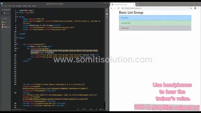 Bootstrap 4 Pagination, List Groups & Dropdowns смотреть онлайн
