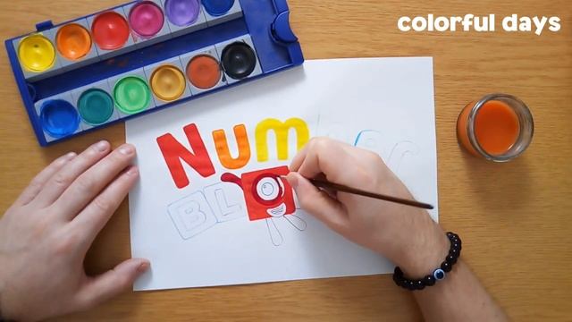 Numberblocks logo - Cbeebies - painting смотреть онлайн