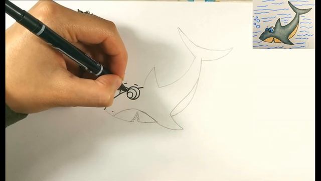 How to draw a shark I Как нарисовать акулу смотреть онлайн