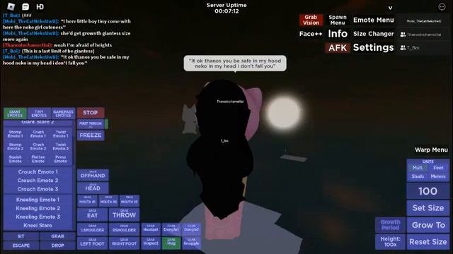 Mobil Growth Cutie Neko | Roblox Giantess Growth