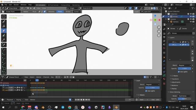 Основы 2d анимации в Blender 2 часть смотреть онлайн