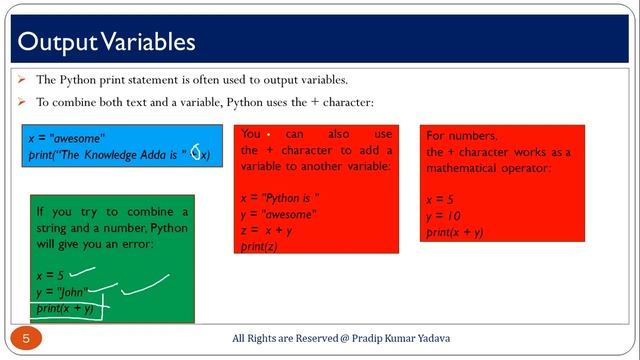 Declaration of Variables in Python - Re-Use of variables and Rules of variables смотреть онлайн