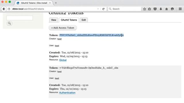 Simple OAuth: token bearer authentication for Drupal 8 смотреть онлайн