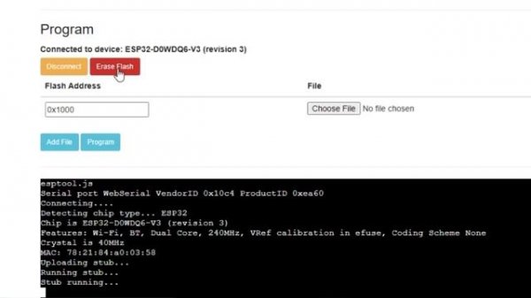 Resetting ESP32 NodeMCU to Factory Settings | TFK