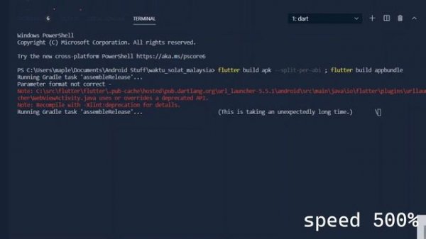 Flutter build apk and appbundle (aab) in one line terminal