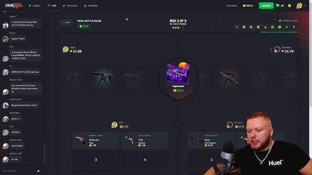I DID A $1,000 CASE BATTLE ON CSGOROLL! смотреть онлайн