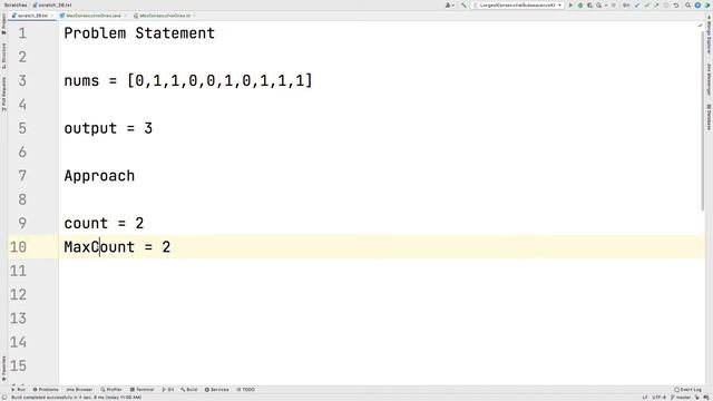 Max consecutive ones | Leetcode | Naive to optimal solution смотреть онлайн