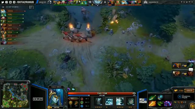 Alliance vs Liquid 2 игра Shanghai Major русские комментаторы смотреть онлайн