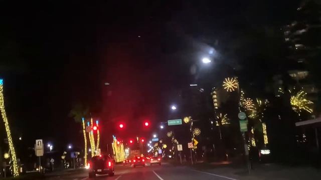 PASKO NA!!//Christmas street light in Miami Florida look at that! During new year eve last year.. смотреть онлайн