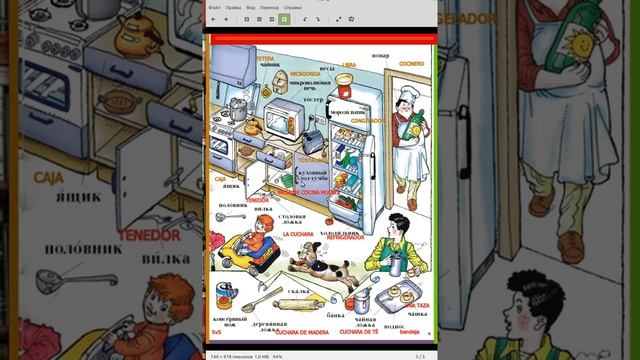 Vocabulario RUSO con dibujos. en la Cocina 2 смотреть онлайн