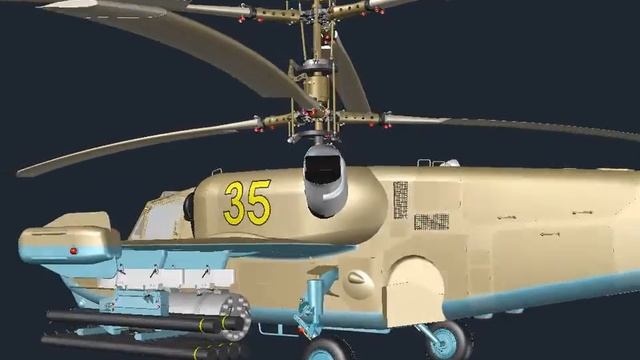 Ка-50 ударный вертолет в AutoCAD смотреть онлайн