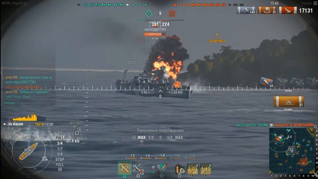 World Of Warships: Mahan (Мэхэн) vs. Yorck & Cleveland - Выживший смотреть онлайн