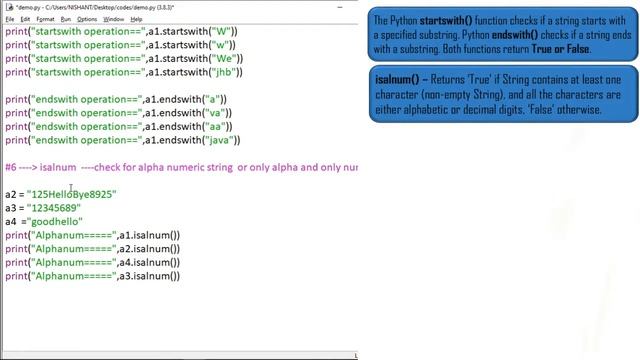Basic Python Lecture 21 - String - Part-3 - String Formatting |Checking Utility Methods смотреть онлайн