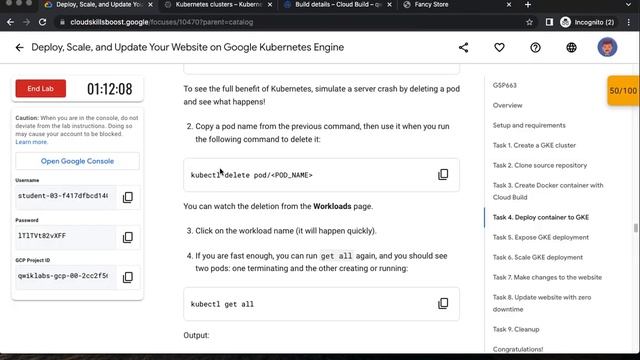 Deploy, Scale, and Update Your Website on Google Kubernetes Engine GSP663 смотреть онлайн