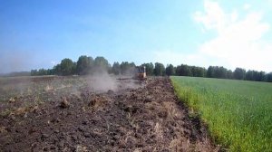 ДТ-75МЛ в агрегате с КПЭ-3,8. Подрабатываем пары.