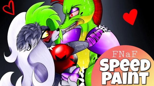 Monty x Roxy _ LOVE ART _ FNaF Security Breach song _ ◕ ω ◕.