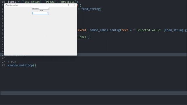 The tkinter combobox and spinbox widgets смотреть онлайн