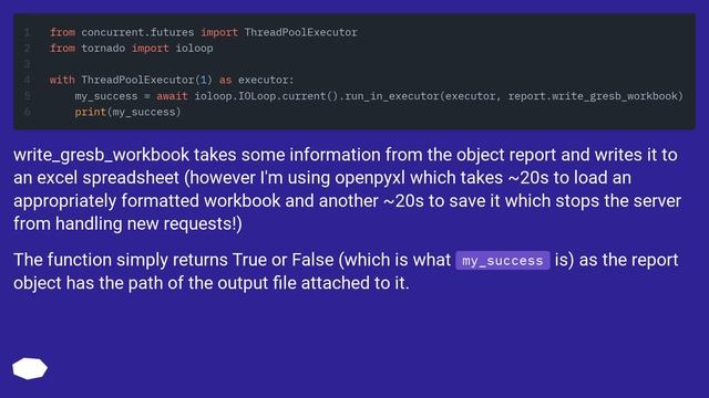 Difference between IOLoop.current().run_in_executor() and ThreadPoolExecutor().submit() смотреть онлайн