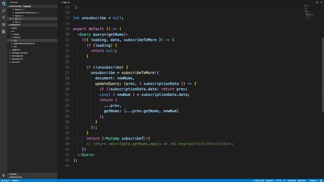 React Apollo Subscription Component смотреть онлайн