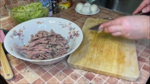 Вкуснейший Салат из редьки и отварной говядины, всего 4 ингредиента. Салат Ташкент Узбекская кухня.