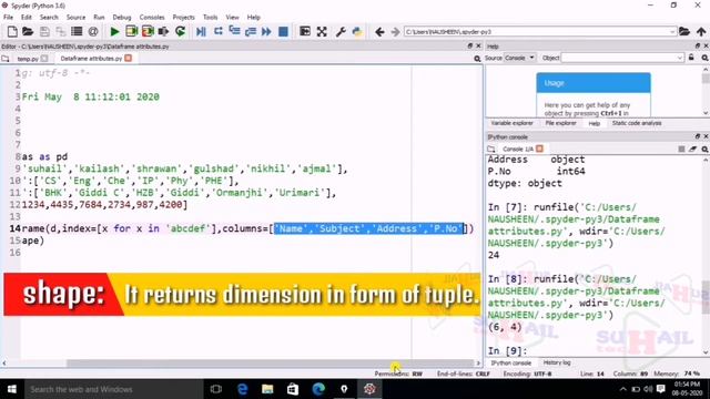 #LearnPython | Pandas DataFrame attributes || Session 3 || Hindi || смотреть онлайн