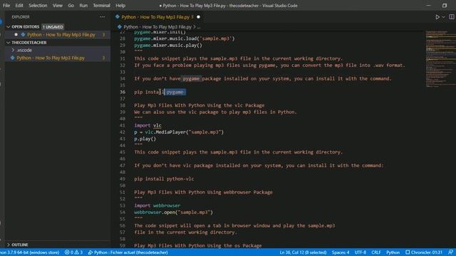 Python How To Play Mp3 File смотреть онлайн