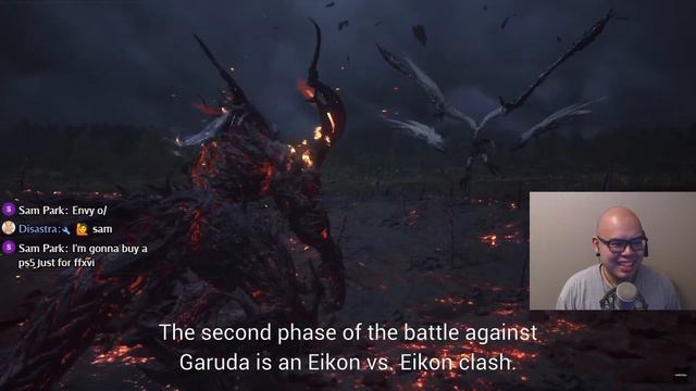 EPIC Eikon Battles in Final Fantasy XVI - Ifrit Battles Garuda Reaction! смотреть онлайн