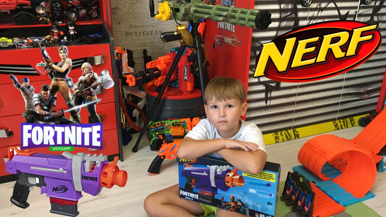 Детский автомат Nerf Fortnite SMG-E EPIC. Распаковка и обзор смотреть онлайн